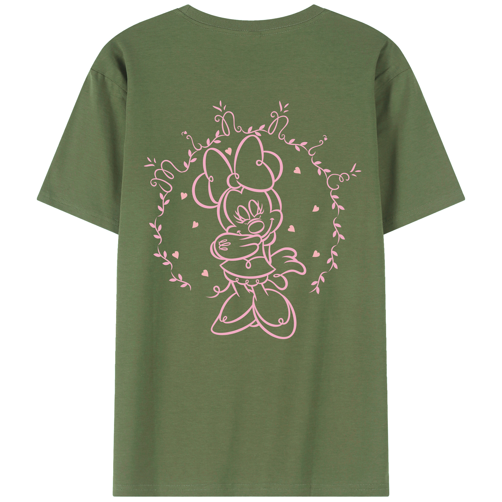 ミッキーマウス Mickey Mouse 綿100％ メンズ半袖Tシャツ（バックプリント） 通気性